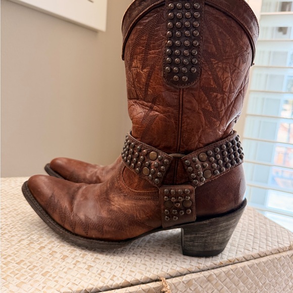 Old Gringo Brown Leather Nevada Studded Boots - Picture 7 of 7
